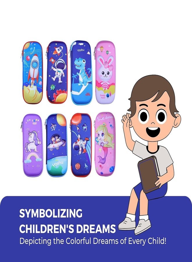 JUGTE Pencil Case 3D Cover Pencil Pouch Bag Compass School Pouch Organizer for Students Kids Premium Stylish Pen Holder Pouch Stationery Box for Boys and Gifts for Kids (Pencil Case Space) - Image 4